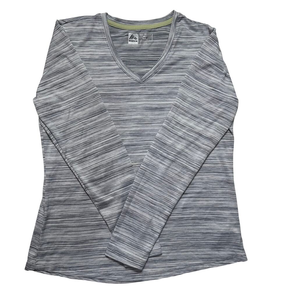 RBX Women's Black and White X-DRY Athletic Long Sleeve T-Shirt Sz Medium